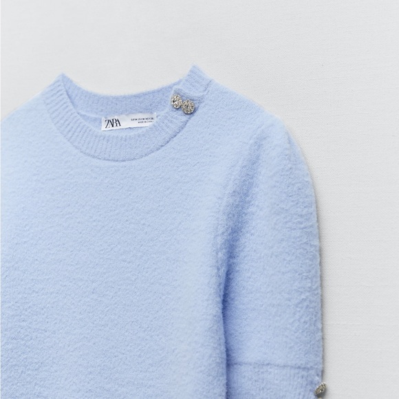 Periwinkle Zara JEWEL BUTTON KNIT SWEATER
Size L - Picture 4 of 10